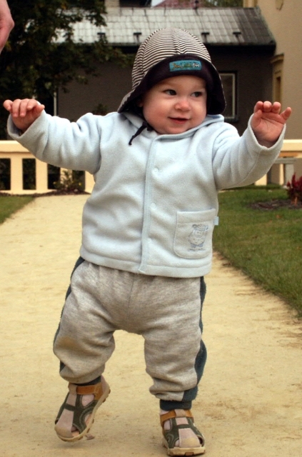 Na střešní zahradě.